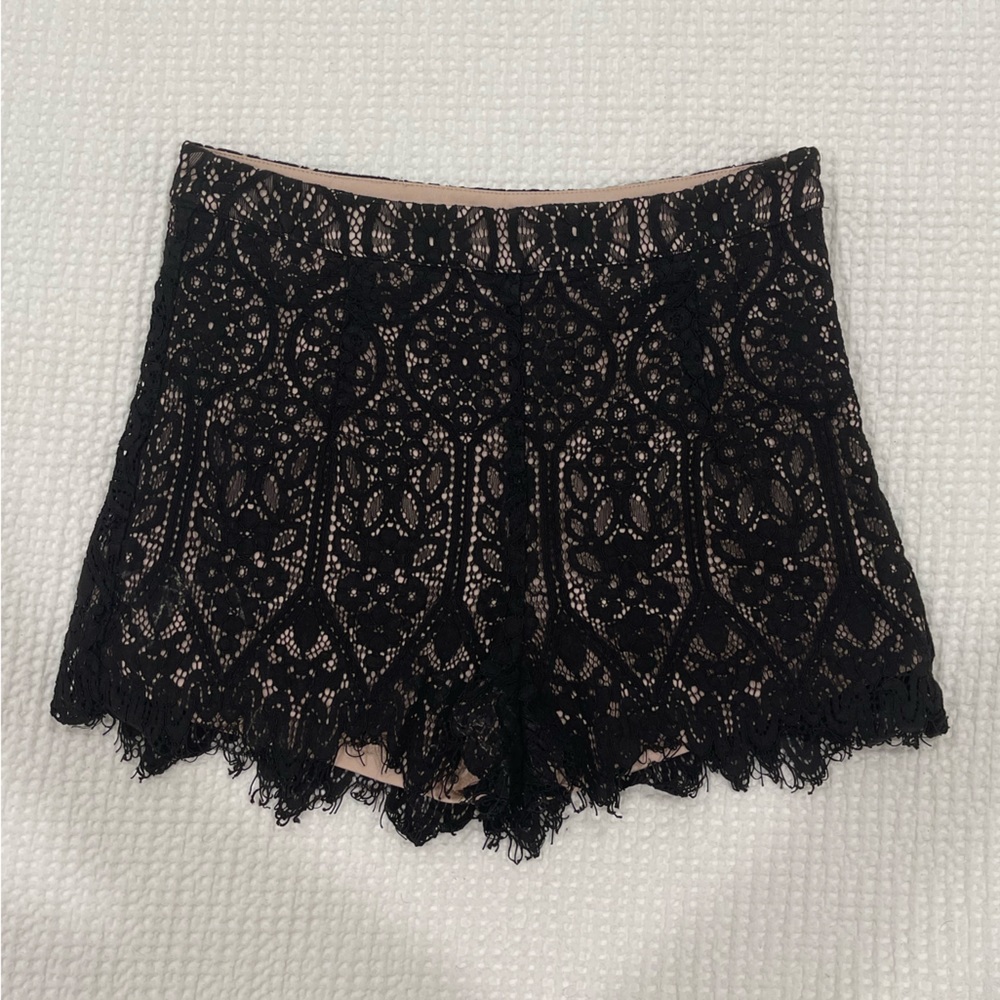 Forever 21 Black Eyelet Lace Shorts